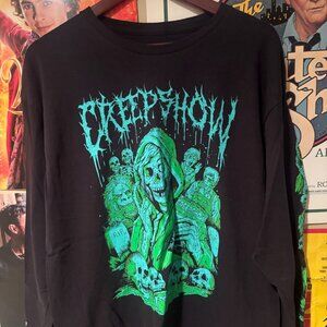 Creepshow Scary Movie Horror Long Sleeve Black Graphic T Shirt (XL) Halloween Me